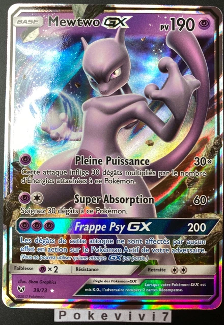Carte Pokemon MEWTWO 39/73 Ultra Rare GX Soleil et Lune 3,5 SL3.5 FR NEUF