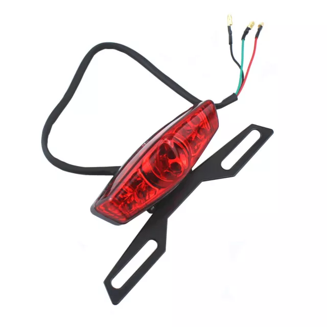 Moto 12V LED Fanale posteriore Luce freno posteriore Lampada targa Old School