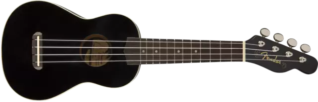 Fender California Venice Soprano Size Ukulele in Black Finish #0971610706