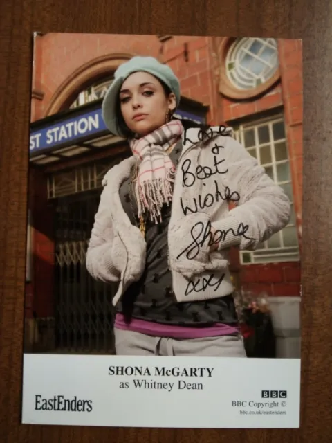 SHONA MCGARTY *Whitney Dean* EASTENDERS HAND SIGNED AUTOGRAPH CAST CARD FREEPOST