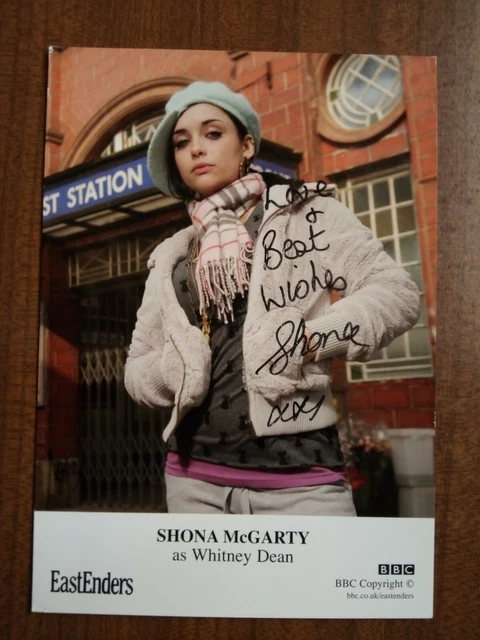 SHONA MCGARTY *Whitney Dean* EASTENDERS HAND SIGNED AUTOGRAPH CAST CARD FREEPOST