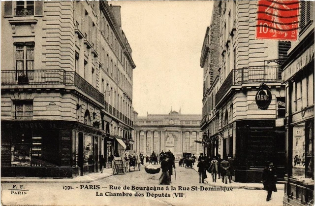 CPA AK PARIS 7th Rue de Bourgogne Rue St-Dominique Chamber of Deputies (535090)