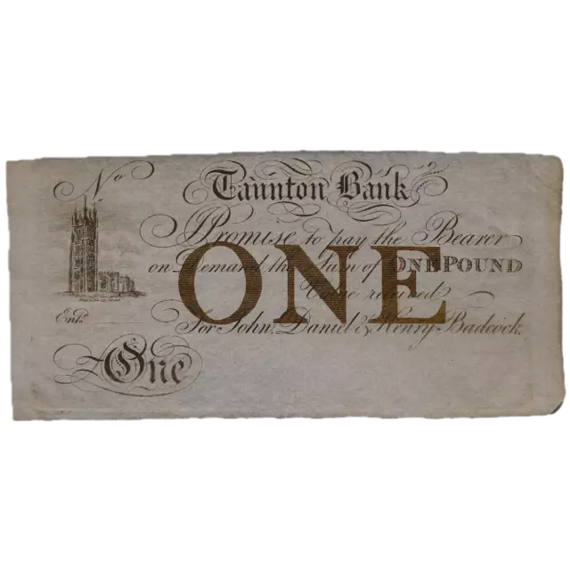 Taunton Bank 18__ £1 banknote Outing 2132a