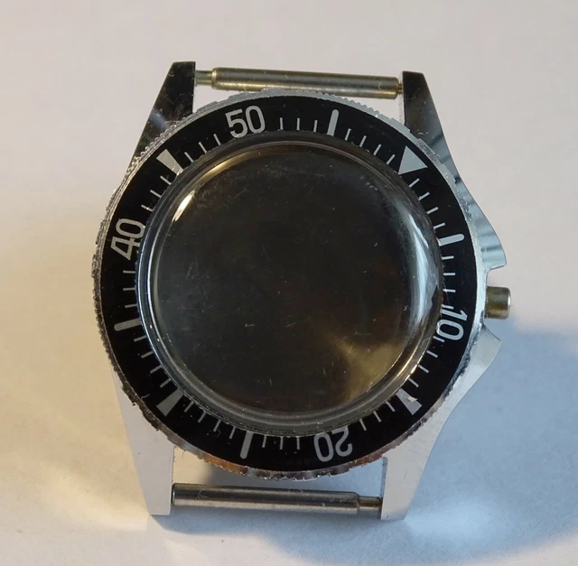 ANCIEN BOITIER VIDE MONTRE DE PLONGEE ENFANT AVEC BAGUE DE