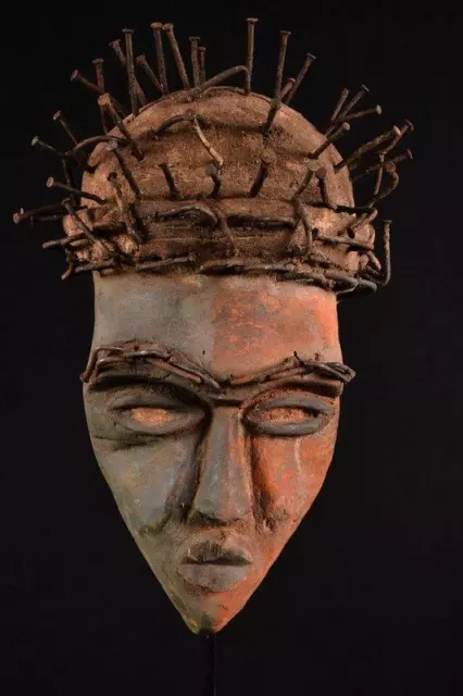 18343 African Authentic Bakongo Mask DR Congo