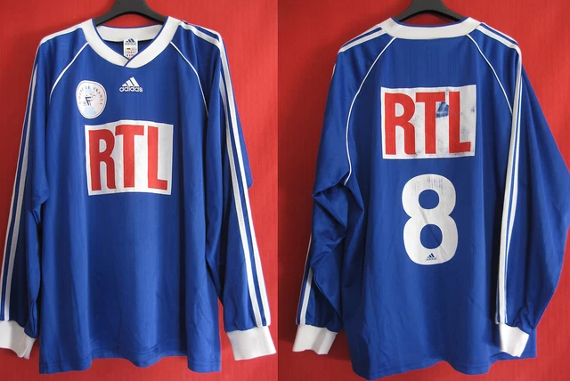 Maillot Coupe De France 2002-2003 N°15 – Adidas, Porté, Taille XL (bleu)