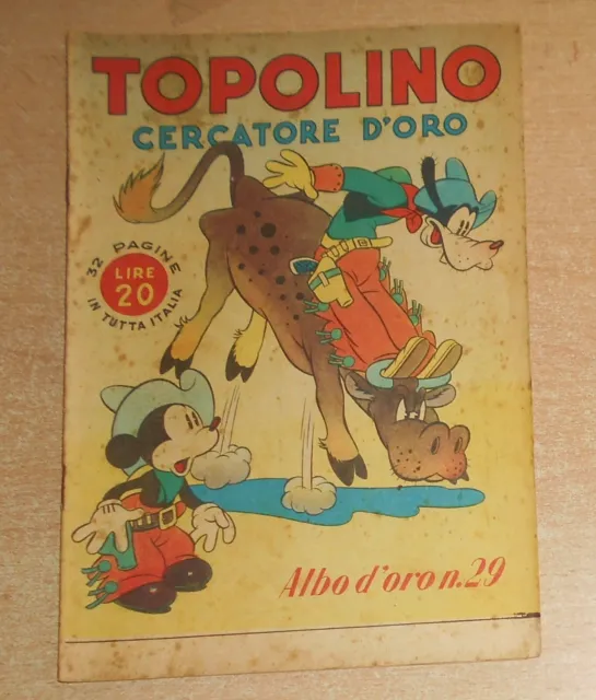 Ed.mondadori Alb0 D'oro  N° 29  1946  Topolino  Originale !!!!!