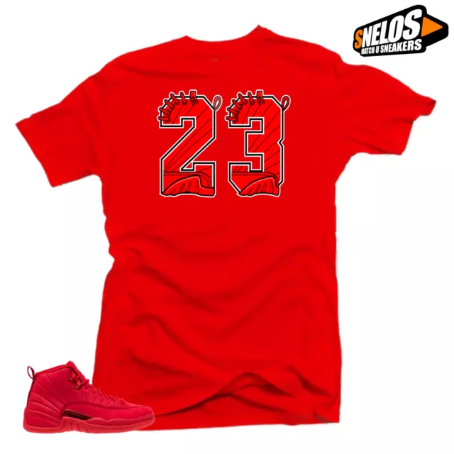 Shirt to Match Jordan 12 Bulls-23 Red Tee