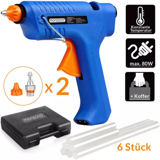 Set pistolet à colle chaude sans fil avec station de recharge et coffret système