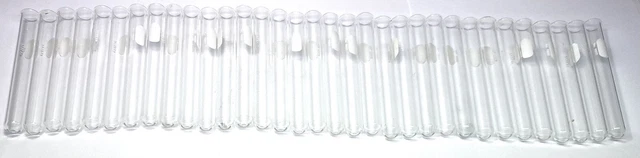 Lot of 42 Pyrex No. 9800 Test Tubes 9800-15 14ml 15x125mm used