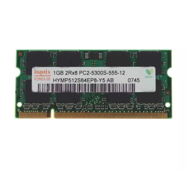 1GB PC2-5300S DDR2-667MHz 200Pin CL5 SODIMM Notebook RAM For Hynix #016