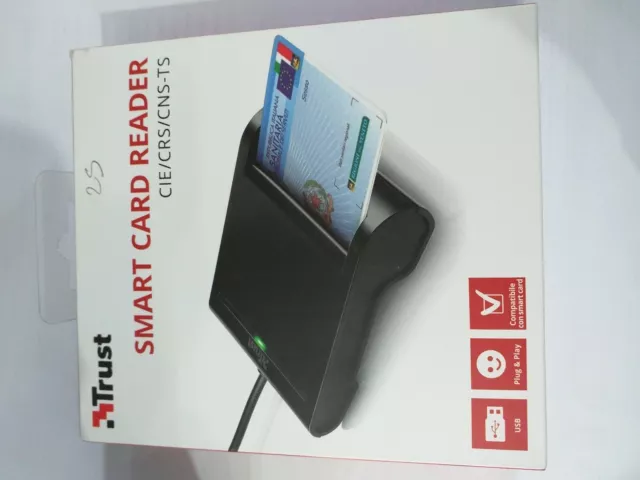 LETTORE DI SMART Card USB Firma Digitale CNS CRS CIE Win Mac trust windows  10 8v EUR 22,50 - PicClick IT
