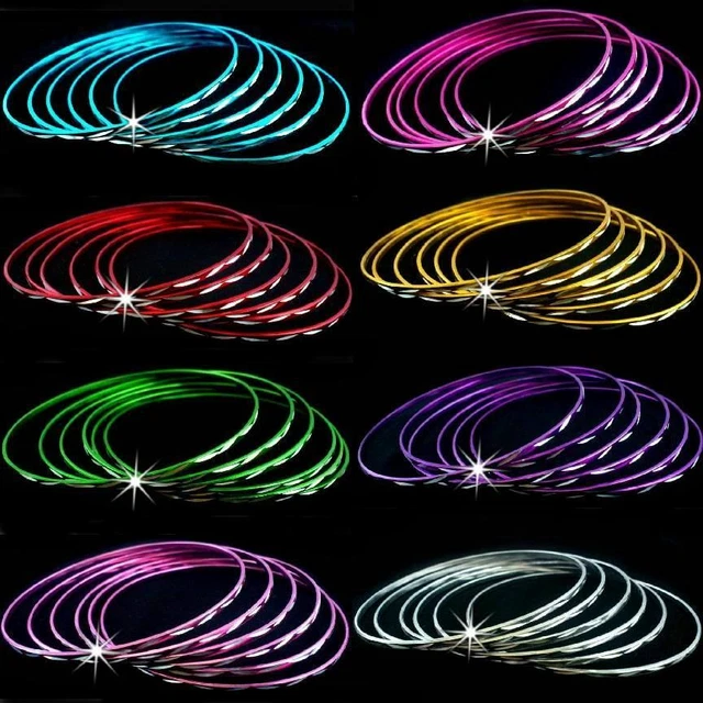 Indiano Set Bracciali Rigidi Ø6 , 5cm Bollywood Choorian Salwar Kameez