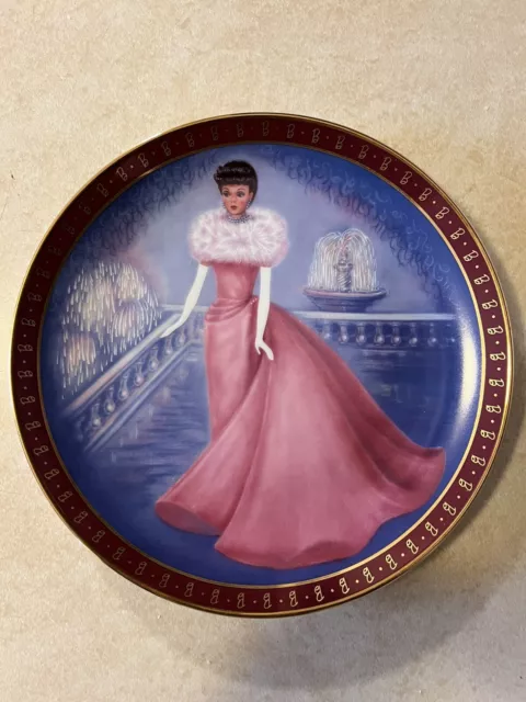 Danbury Mint Barbie Collector Plate 1960 ENCHANTED EVENING 8.25”