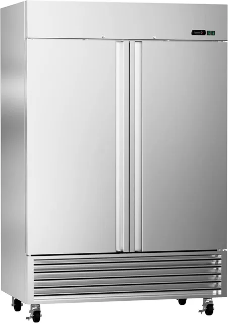 Commercial Reach In Stainless Steel Refrigerator 2 Solid door for Restaurant New