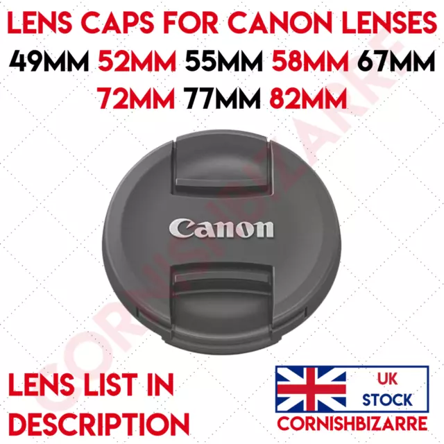 Lens Cap For Canon 49Mm 52Mm 55Mm 58Mm 67Mm 72Mm 77Mm 82Mm Thread - List In Desc
