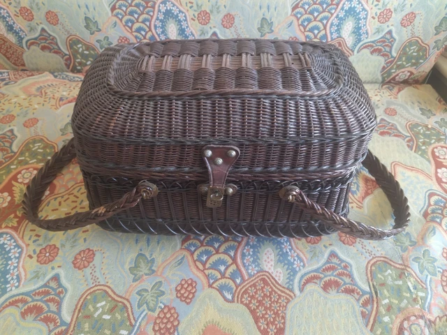 Panier vintage forme singe en osier tressé - Jeronine Vintage