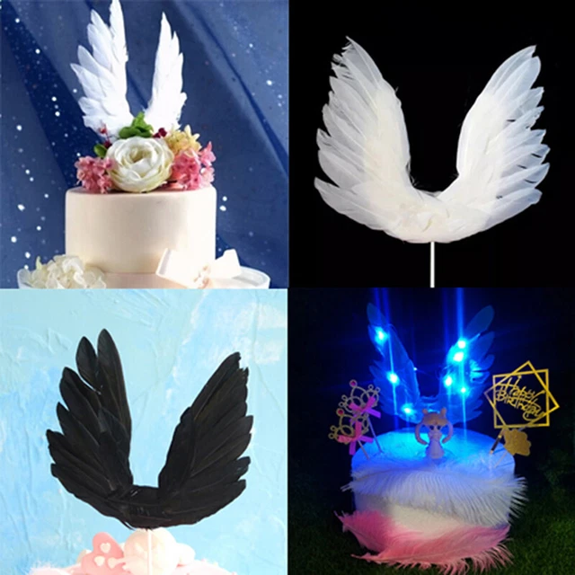 Topper torta nuziale ala di cigno per decorazione San Valentino festa in piuma fornitura.TU