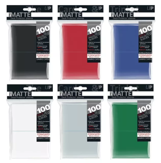 100 Ultra PRO Pro-Matte Deck Protector Sleeves Standard Card Size 66 x 91mm