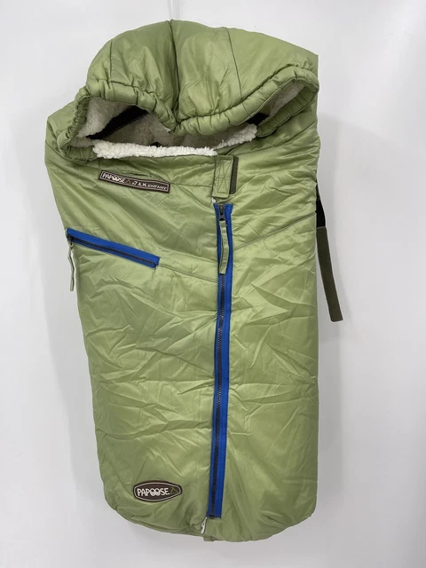 7AM Enfant Blanket Papoose Stroller & Car Seat Foot Muff Green 18mos 3T Sherpa