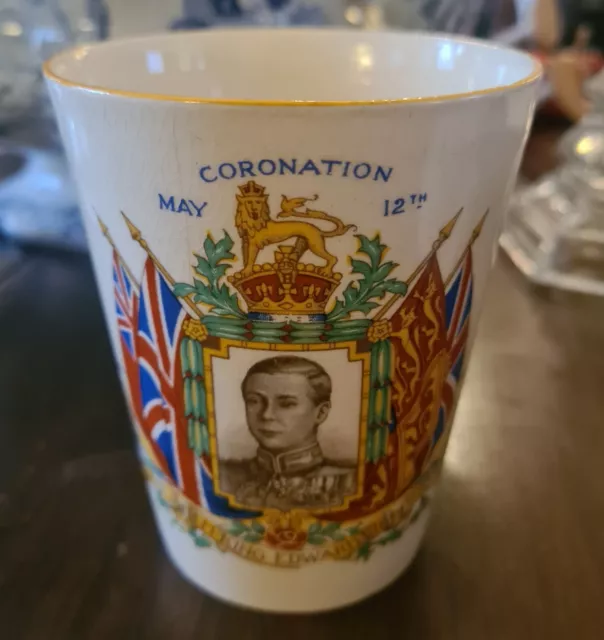 Vintage King Edward VIII 1937 Coronation Mug Beaker Royal Vintage British