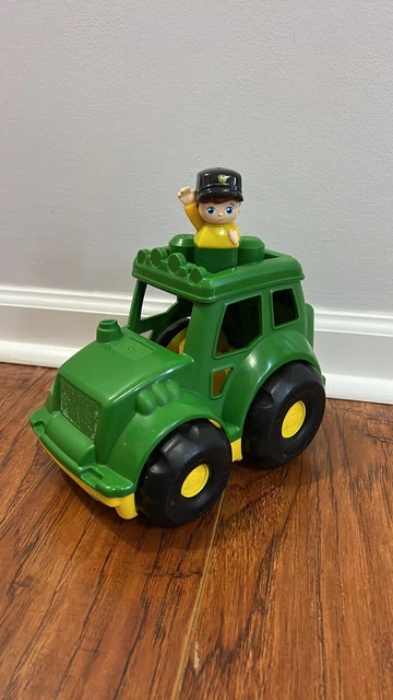 Mega Blocks Green John Deer Tractor First Builders Toy Building Car