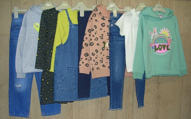NEXT M&S PRIMARK etc Girls Bundle Tops Jeans Jumper Hoodie Dress Age 4-5 110cm