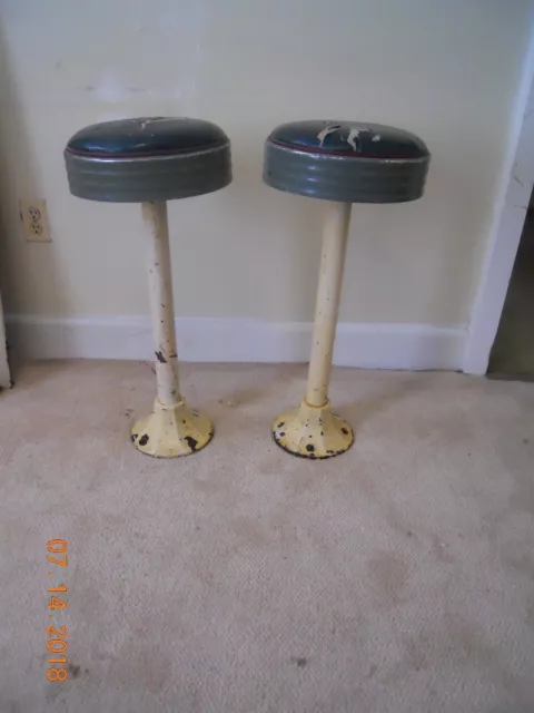 vintage cast iron swivel bar/soda fountain stools  $200.00 pair/ $125.00 each