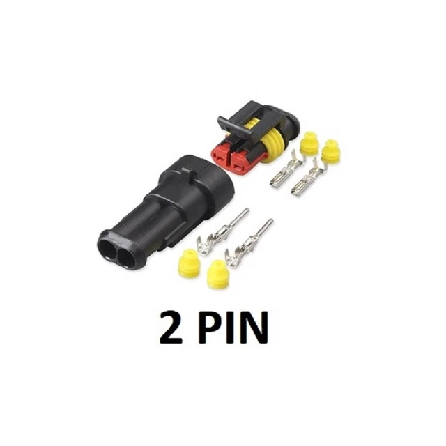 Connettori SAE A Sgancio Rapido 2 Connettori Rapidi Impermeabili SAE A 2 Pin - Calibro 16 AWG, Per Cablaggi Moto E Barche Connettori SAE 2 Pin - 8