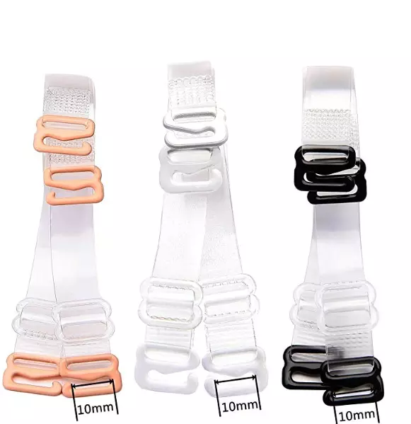 Tirantes de silicona 3 pares para brasero sujetoador transparentes Claro Correas