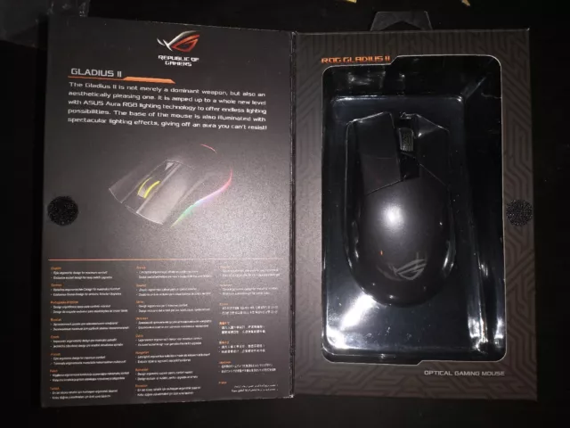 Asus Republic Of Gamers Gladius II OPTICAL GAMING MOUSE