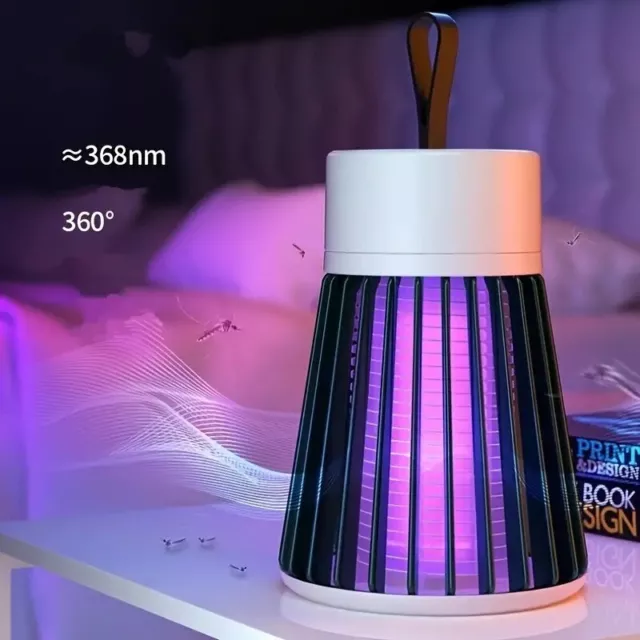 Lampe Anti Moustique Insecte Rechargeable USB Électrique Piège UV Mouche Verte