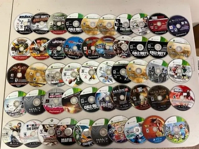 Lot Of 50 DAMAGED NON WORKING Games PS4 PS2 PS3 XBOX 360Minecraft Call of Duty D