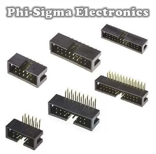 IDC Box Header Connector - 10,14,16,20,26,34,40 Way - 2.54mm Pitch