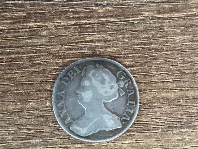 Queen Anne Silver Sixpence.