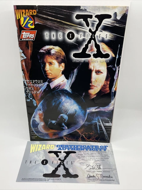 Topps Comics The X-Files #1/2 Wizard With Coa 1995!!!