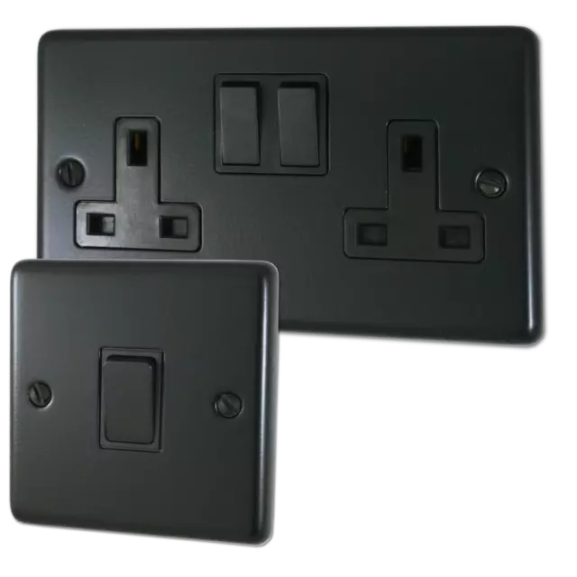 Matt Black Sockets, Switches, Dimmers, Electrical Accessories