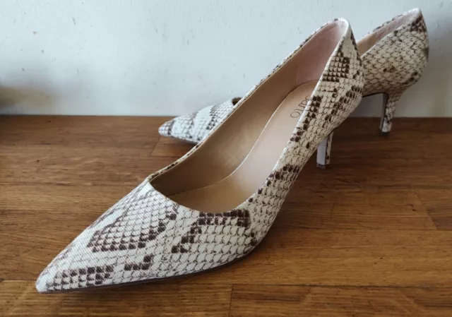 NEW Franco Sarto Faux Reptile Woven Print High Heels Women’s Size 10 NEW!