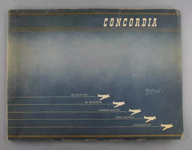 Cunliffe-Owen Concordia Vintage 1940'S Manufacturers Sales Brochure Cutaways