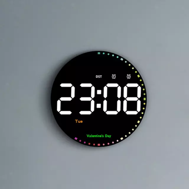 LED Digital Wall Clock Electronic Clock  Timer Auto Backlight Calendar Alarm