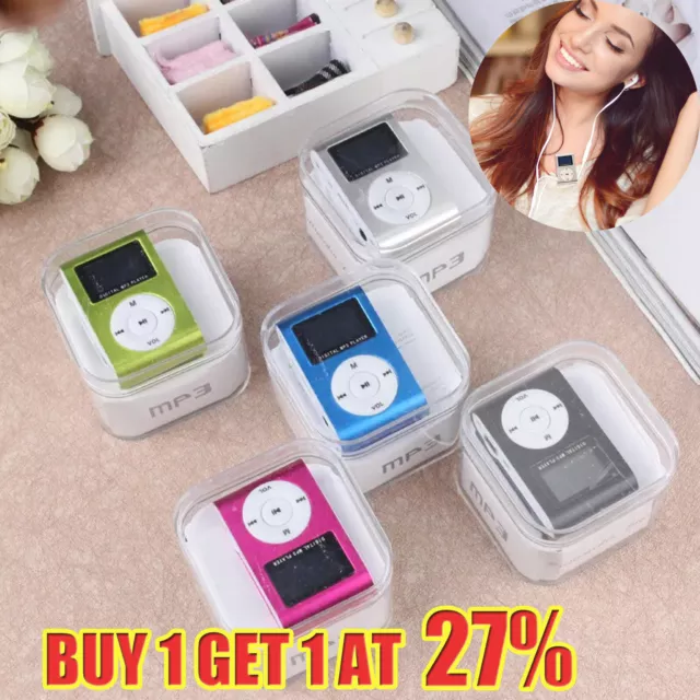 MP3 Mini Style Portable LCD Music Screen Media Player UK 32GB USB Clip