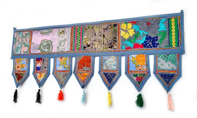 Indiano patchwork Toran Finestra Decorativa Valances Porta Da Parete Appesa Decorazione Casa