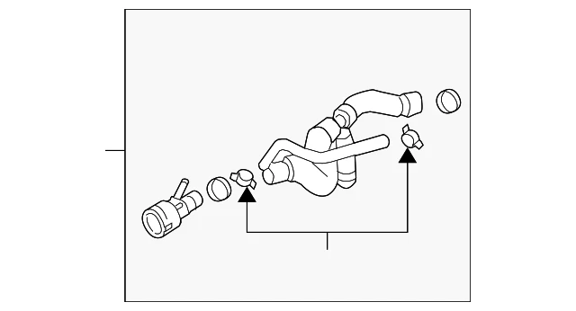 OEM NEW 2006-2014 VW Volkswagen Golf Jetta Wagon Hvac Heater Hose 1K0-122-073-FE