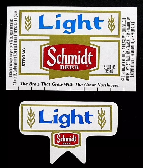 G Heileman Brewing Co.LIGHT SCHMIDT BEER - STRONG label WI 12oz w/Neck Var. #1