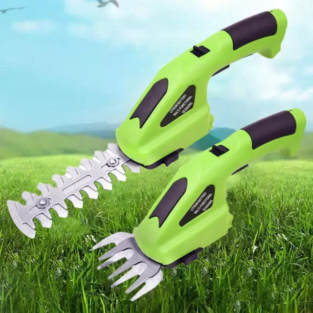 2IN1 Cordless Hedge Trimmer Grass Shear Garden Handheld Cutter Shrub Hedge F8F6