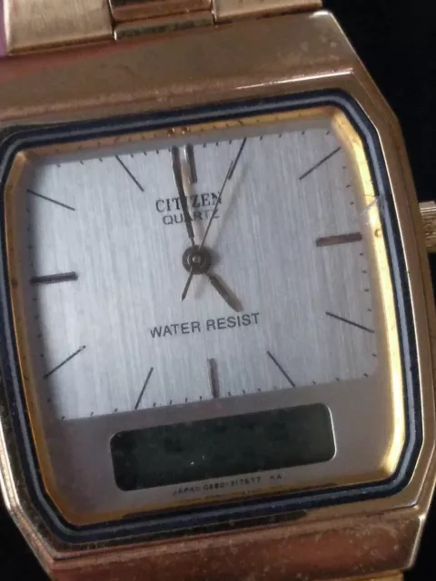 Golden Citizen Quartz Digi Analogue Vintage Day & Date  alarm  timer C480- Watch 2