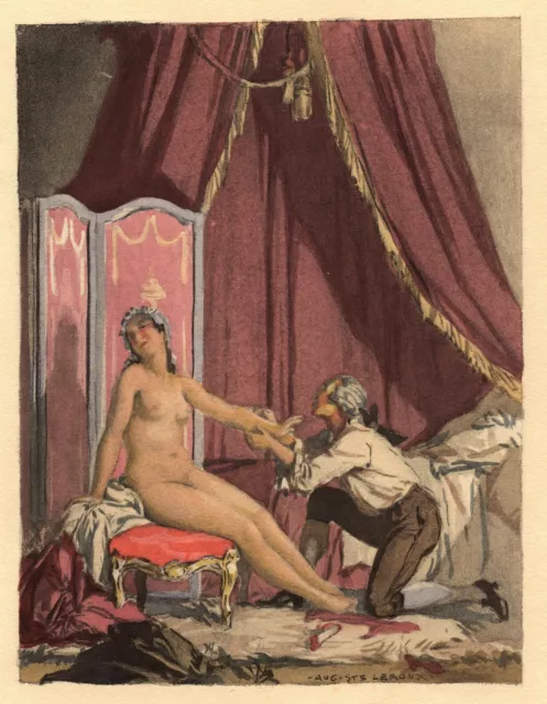 Auguste LEROUX . Casanova. la supplique ! trés beau Nu !