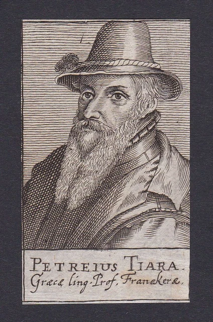 17. S.PETER TIARA/PHILOLOGIST Philologe Franeker Portrait Gravure sur
