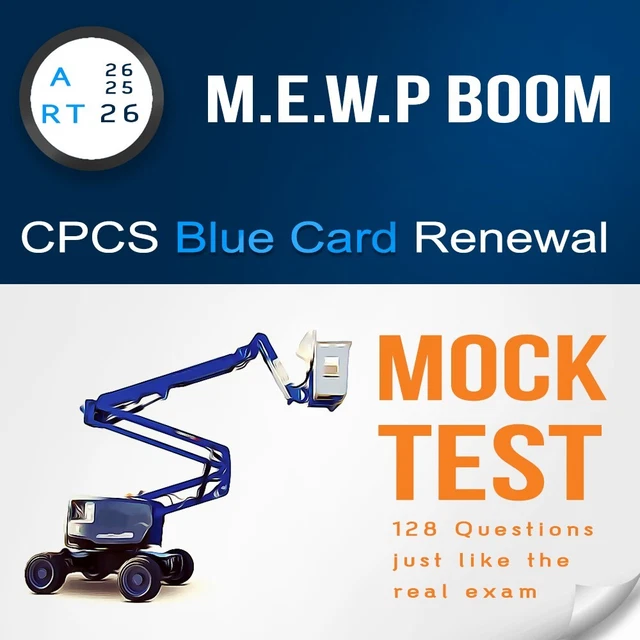 RT26 MEWP Boom - CPCS Blue Card Renewal Mock Practice Test (128 Q&A)