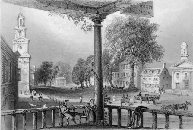 USA - NORTHAMPTON (MASSACHUSETTS) in 19th century - Engraving 19th century